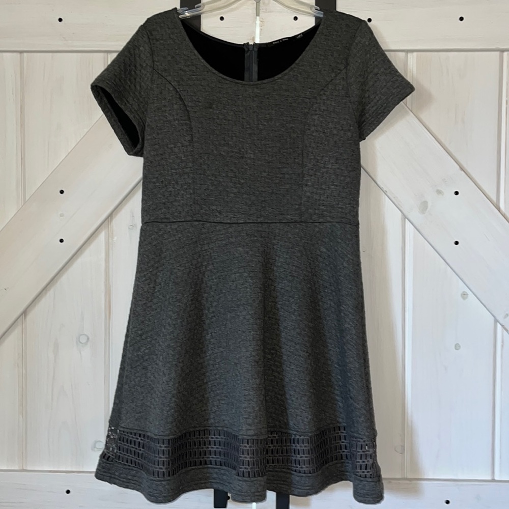Doe & Rae grey, lined dress